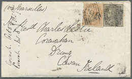 Br Indien: 1859. Envelope Addressed To Drung, Ireland Bearing SG 44, 2a Orange And SG 45, 4a Black Tied By '165' In Diam - Autres & Non Classés