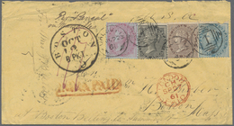 Br Indien: 1861 Forwarded Cover From Calcutta To Boston, USA Per "Bengal" Via Marseilles And London, Franked With 1855 8 - Other & Unclassified