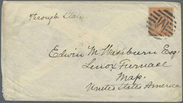 Br/GA Indien: 1887-1902: Four Covers And Postal Stationery Items From India To The U.S.A. And One Cover (1888) From Alam - Other & Unclassified