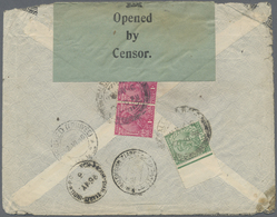 Br Indien: 1916. Censored Envelope (faults,creased) Addressed To Meshed, Persia Bearing India SG 157, ½a Green And SG 16 - Autres & Non Classés