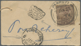 Br Indien: 1925. Parcel Tag Addressed To Pondicherry Bearing India SG 197, 1a Brown Tied By Panruti Date Stamp With Octa - Other & Unclassified