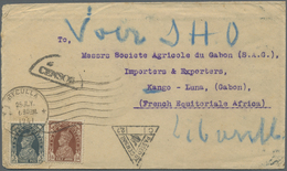 Br Indien: 1941. Envelope Addressed To Kango, Luna, Gabon Bearing India SG 257, 3p Slage Ant SG 248, ½a Brown Tied By By - Other & Unclassified