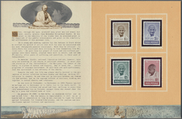 ** Indien: 1948 GANDHI Complete Set Mint Never Hinged Housed In Special Gandhi Memorial Folder, The 10r. With A Very Sma - Autres & Non Classés