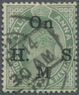 O Indien - Dienstmarken: 1906 Official KEVII. ½a. Green, Variety "NO STOP AFTER M" (occured In One Setting At R6/10 Of U - Official Stamps