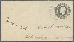 GA Indien - Used Abroad: ADEN-DTHALI 1907 (March 14): India P/s Envelope ½a. Used AT THE LAST DAY Of The Sub-office DTHA - Other & Unclassified