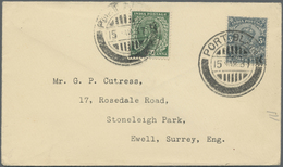 Br Indien - Used Abroad: ANDAMAN & NICOBAR ISLANDS 1937: Cover Addressed To England Franked India KGV. ½a. Green And 3p. - Altri & Non Classificati