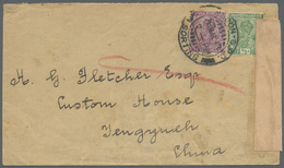Br Indien - Used Abroad: BURMA, 1917. Envelope Addressed To 'H. Fletcher, Customs House, Tengyueh, China' Bearing India - Other & Unclassified