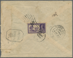 Br Indien - Used Abroad: DUBAI, 1943. Air Mail Envelope Addressed To Bombay Bearing Lndia SG 252, 2a6p Violet Tied By Du - Altri & Non Classificati