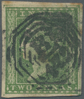 O Indien - Used Abroad: 1854. India SG Z64, 2a Green Canceled By B/l 72 Of Singapore. Little Bit Toned But Very Fine Fou - Other & Unclassified