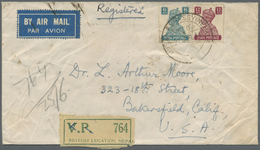 Br Indien - Used Abroad: 1948 NEPAL: Two Different And Scarce Registered Covers To The U.S.A./Great Britain, And A Cover - Autres & Non Classés