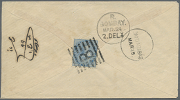 Br Indien - Used Abroad: PERSIA, 1882. Envelope Addressed To Bombay Bearing India SG 54, ½a Blue Tied By 'B' In Eight Ho - Autres & Non Classés