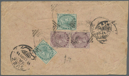 Br Indien - Used Abroad: PERSIA, 1899. Envelope Addressed To Egypt Bearing India SG 85, ½a Blue-green (2) And SG 89, 1a - Other & Unclassified