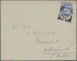 Br Indien - Used Abroad: PERSIA 1911: Cover From JASK To Ootacamund, India Franked By Indian KEVII. 2a6p. Tied By Square - Autres & Non Classés