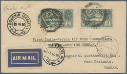 Br Indien - Flugpost: 1930 (4th Feb.) Karachi-Bushire-Teheran Flight: Cover As 'Printed Matter' From Karachi By 1st Indi - Airmail