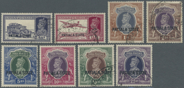 O Indien - Konventionalstaaten: PATIALA 1937-38: KGVI. Complete Set Of 18 Up To 25r., Optd. "PATIALA STATE", Used, Fresh - Other & Unclassified