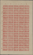 (*) Indonesien - Vorläufer: 1949, Revolution Period In Java, 100 Sen Red And 150 Sen Red Perforated, Complete Sheets Of - Indonesia