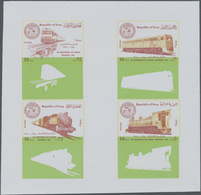 ** Irak: 1975, Iraq. Extraordinary Collective, Displaced Color Proof For The Complete Set TAURUS RAILWAY CONFERENCE, BAG - Iraq