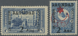 * Irak - Britische Besetzung Von Bagdad: 1917, Two Turkish Definitives 1pia. Mosque And 1pia. Star And Crescent Both Wit - Other & Unclassified