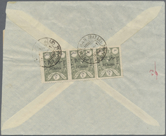 Br Iran: 1915. Envelope (small Opening Faults) Addressed To Yezd Bearing 'Provisoire' Yvert 474, 1ch Grey/green (strip O - Iran