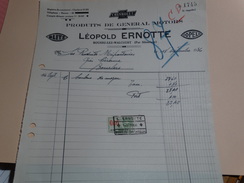 Facture Léopold Ernotte -produits De General Motors-Chevrolet-Opel-18 Septembre 1936 - Automobil