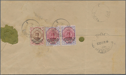 Br Iran: 1923. Registered Envelope (faults, Cut On 3 Sides) Endorsed 'O.H.M.S.' Addressed To 'The Intelligence Officer, - Iran