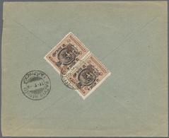 Br Iran: 1926. Envelope Addressed To Kazvin Bearing Yvert 492. 3c Brown (pair) Tied By Teheran Date Stamp With Kazvin (A - Iran