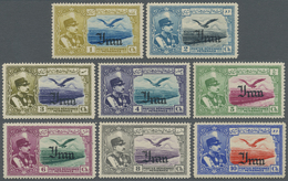 * Iran: 1935, Airmail Issue Shah Reza Pahlavi With Opt. 'Iran' Complete Set Mint Lightly Hinged, Mi. € 420,-- - Iran