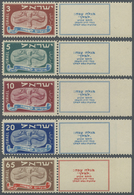 ** Israel: 1948, Jewish Festivals New Year "5709" 3-65 Pr. Mit Full Tabs, Complete Set, Mint Never Hinged, Fine 1948, 3- - Other & Unclassified