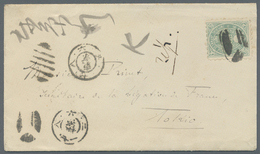 Br Japan: 1884. Envelope Addressed To The French Legation, Tokyo Bearing 'Koban' SG 82, 4s Green Tied By Cork Obliterato - Altri & Non Classificati