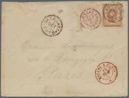 Br Japan: 1890. Envelope (stains) To France Bearing Koban Yvert 63, 2s Pale Rose And Yvert 81, 10s Brown Tied By Nagasak - Autres & Non Classés