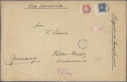 Br Japan: 1899, Kiku 4 S. And 10 S. Tied "Tokyo-Ushigome 35-5-30" Native Trisected Circle Via "TOKIO 31 MAY 02" To Regis - Other & Unclassified