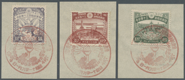 Japan: 1935, Kuantung Peninsulas 1 1/2 S. - 10 S., Complete With Red Special Marks On Three Pieces, Very Fine 1935, 1 1/ - Autres & Non Classés