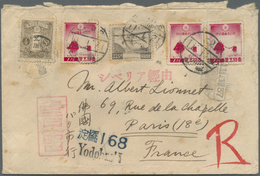 Br Japan: 1937. Registered Air Mail Envelope (small Stains) Addressed To France Bearing SG 230, ½s Brown, Air Post SG 26 - Autres & Non Classés