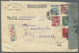 Br Japan: 1940. Registered Envelope To Persia Bearing Yvert 241,2s Red, Yvert 242,4s Green, Yvert 269,10s Carmine, Yvert - Autres & Non Classés
