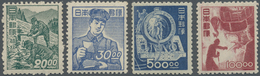 ** Japan: 1948/1949, Industry And Agriculture 20 Y., 30 Y., 100 Y. And 500 Y., Mint Never Hinged, Fine 1948 - 1949, 20 Y - Autres & Non Classés