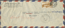 Br Japan: 1952, Air Mail 125 Y. Tied "IMPERIAL HOTEL P.O. 22.5.52" To Air Mail Cover To New Zealand And Fwd. "PAPATOETOE - Autres & Non Classés