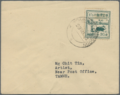 Br Japanische Besetzung  WK II - Burma: 1943, Farmer 1 C. Orange Till 30 C. Deep Blue-green On Eight FDC To Tamwe With A - Myanmar (Burma 1948-...)