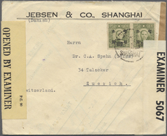 Br Japanische Besetzung  WK II - China - Zentralchina / Central China: 1941. Censored Envelope Addressed To Zurich Beari - 1943-45 Shanghai & Nankin