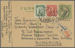 GA Japanische Besetzung  WK II - China - Zentralchina / Central China: 1943, Card SYS 8 C. Uprated 15 C., NY Print 5 C.c - 1943-45 Shanghai & Nanjing