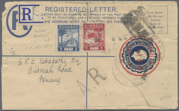 GA Japanische Besetzung  WK II - Malaya: General Issues, Used In Perak, 1942, Straits Registration Envelope 15 C. With R - Malesia (1964-...)