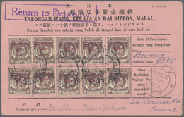 Br Japanische Besetzung  WK II - Malaya: Penang, 1942, KGVI 10 C. Ovpt. "Dai Nippon 2602 Penang" (10) Tied "Malacca Post - Malaysia (1964-...)