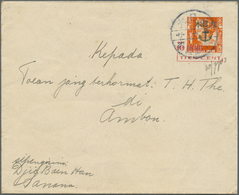 GA Japanische Besetzung  WK II - NL-Indien / Navy-District / Dutch East Indies: Moluccas, 1942, Green Anchor On Envelope - Indonesia
