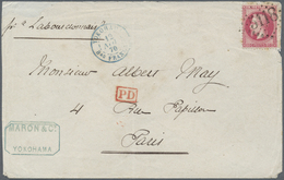 Br Japan - Fremde Postämter In Japan: 1870. Envelope (small Faults/bend) Addressed To Paris, France Bearing France 'Empi - Other & Unclassified