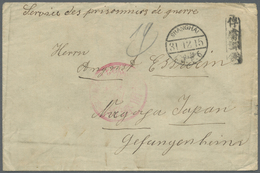 Br Lagerpost Tsingtau: Nagoya, 1915/16, Envelope Endorsed Sdpdg W. Boxed "furyoyubin" (PO-mail) And "SHANGHAI 31.12.15 I - Cina (uffici)