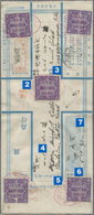 Br Lagerpost Tsingtau: Oita, 1916, Money Letter Envelope Used From POW Camp Oita To Tientsin/China: Violet Paper Seals T - Chine (bureaux)