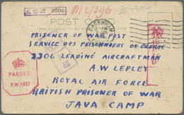 Br Japan - Besonderheiten: 1944, POW Mail, Java Camps (2): Card From UK "DAGENHAM 1 JAN 1944" To RAF POW In Java Camp Wi - Altri & Non Classificati