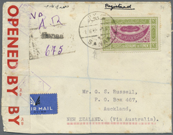 Br Jemen: 1940/56, Three Covers Used From Sanaa To Foreign: 20 B. Single By A.R.-reg. 1940 Resp. 6 B. To Auckland/New Ze - Yemen