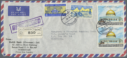 Jemen: 1972/1973, Two Fronts Of Commercial Registered Airmail Covers From Hodeira (sender Habib Bank) To Hongkong, Some - Yemen