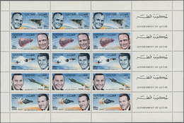 ** Katar / Qatar: 1966, Space Research Perforate, Two Complete Sheets, Unmounted Mint. - Qatar