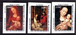 Noël - Peintures (van Der Weyden) - RP Congo 1986 - PA N° 358 à 360 - Non Dentelés - Neufs ** - Verzamelingen